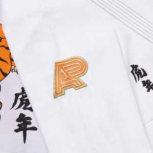 Kimono de Jiu Jitsu Brasileño Estilo Albino Preto Personalizado, Tejido Perlado 100% Algodón 500g, Impresión Serigráfica Elástica para Competición - Product Image 5