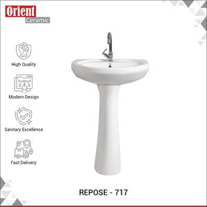 Proveedor Profesional de Lavabos de Cerámica con Pedestal, Elegantes y Duraderos, de Alta Calidad para Hoteles y Restaurantes - Product Image 2