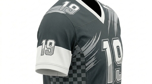Jersey de Fútbol Americano Corto con Estampado Elegante, Personalizable (OEM), Ropa Deportiva Ajustada de Alta Calidad, 100% Poliéster de Secado Rápido - Product Image 4