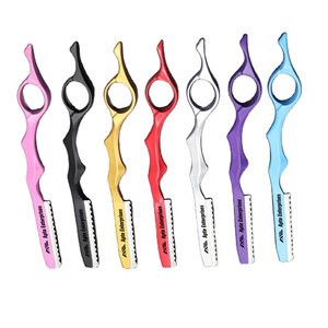 7 rasuradoras de entresacar de color personalizado, rasuradora de afeitar con mango de acero inoxidable, rasuradora de barbería de alta calidad, duradera y de precisión. - Product Image 2