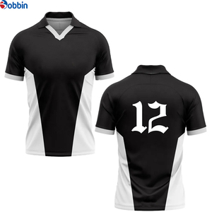ชุดเสื้อฟุตบอลคอกวีแขนสั้นคุณภาพสูงพร้อมโลโก้สั่งทำพิเศษ บริการ OEM ตัดเย็บอัตโนมัติ ชุดกีฬาคริกเก็ตสำหรับทุกฤดูกาล - Product Image 2
