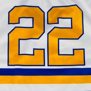 Maillot de baseball rayé Sigma Gamma Rho SGRho 22 bleu or, vêtements grecs haut de gamme, maillot élégant pour femmes - Product Image 4