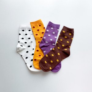 Korea Fashion <b>Women</b> Dot <b>Crew</b> <b>Socks</b> Made of Premium Combed Cotton - Product Image 5
