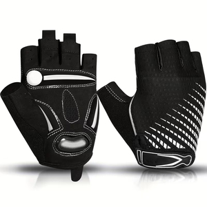 Guantes de Ciclismo Deportivos Unisex de la Mejor Calidad, Medios Dedos, Protección UV, Antideslizantes, Térmicos, Transpirables, de Poliéster - Product Image 1