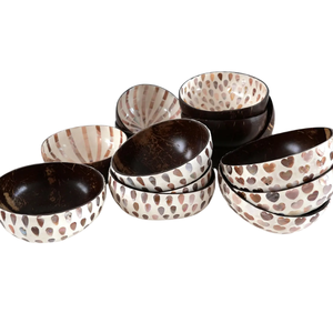 Tazón Artesanal para Smoothie de Coco con Incrustaciones de Concha - Regalo Vegano Único - Lacado a Mano - Product Image 1