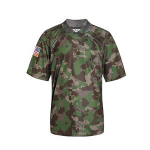 Maillot de football américain rétro personnalisé en polyester, coupe oversize, streetwear, vêtement de sport, respirant, en maille athlétique - Product Image 1