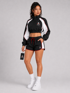 High Quality Women's Casual Windbreaker Short Set Stylish Jacket Shorts Lightweight Comfortable <b>Waterproof</b> Breathable Activewear - Product Image 4