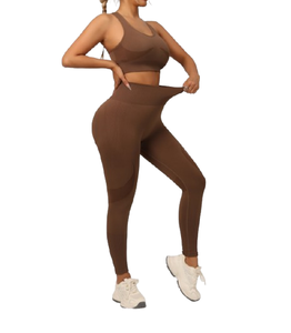 High Quality Seamless <b>Light</b> Weight Best Design Gym Stretch Fitness Wear Women Yoga Set Stylish Gym Wear Yoga Sets for Women - Product Image 5