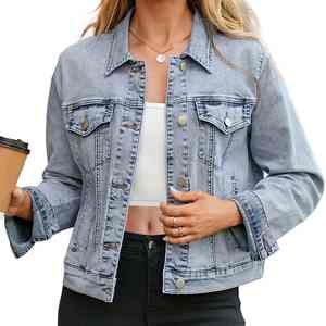 Chaqueta Vaquera de Primera Calidad para Mujer, Servicio OEM, Mejores Características, Último Diseño, Chaqueta Vaquera Sostenible de Alto Valor para Mujer - Product Image 4