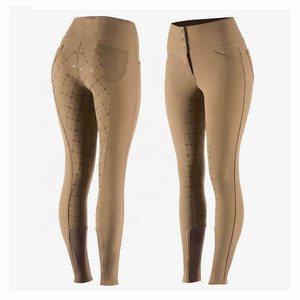 Womens Competition Riding <b>Leggings</b> Premium Silicone Grip Printed <b>Glitter</b> Print Knitted Equestrian Breeches Professional - Product Image 1