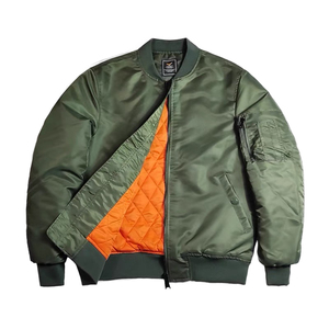 Custom Bomber <b>Jacket</b> <b>Men</b> Blank Zip Up <b>Flight</b> Coat Casual Streetwear Plain Black Varsity <b>Jacket</b> - Product Image 2