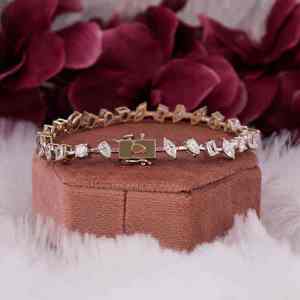 RAMDUT IMPEX Unisex Silver Plated Tennis Bracelet Brilliant Cut Moissanite Channel Setting Trendy Design GRA Certified - Product Image 2