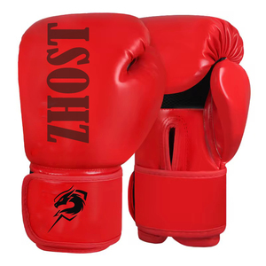 Gants de boxe en cuir blanc avec logo rose personnalisé, sangle de poignet à boucle pour l'entraînement - Product Image 3