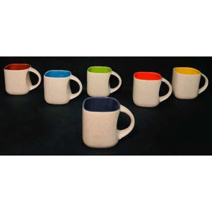 Juego de tazas de té de cerámica en colores clásicos - Product Image 1