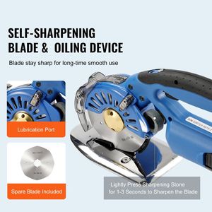 Taglierina per tessuto rotativa elettrica senza fili a 5 velocità 1.1 \ "taglio ottagonale a spessore di taglio per lama di ricambio del coltello - Product Image 4