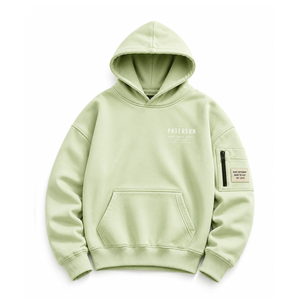 เสื้อฮู้ดผู้ชายจากโรงงานโดยตรง สีขาว สไตล์มินิมอล คุณภาพพรีเมียม ผลิตแบบ OEM - Product Image 6