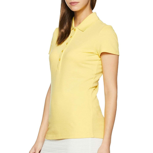 เสื้อยืดผู้หญิงคุณภาพเยี่ยม ผลิตโดยโรงงานแฟชั่น OEM สีสันสดใส เสื้อโปโลผู้หญิง ดีไซน์ล่าสุด - Product Image 4