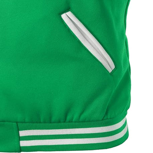 High Quality Slim Fit Bomber Baseball Style Varsity <b>Jacket</b> Bonded Custom Logo Wool Letterman Design Windproof Breathable Spring - Product Image 5