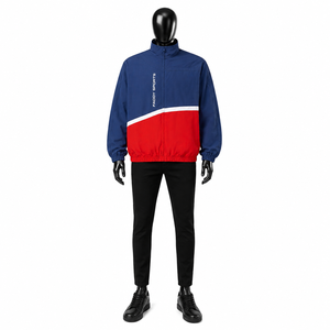 Chaqueta Cortavientos Ligera Impermeable con Bloques de Color para Hombre, Chaqueta Deportiva con Cremallera Completa para Entrenamiento Atlético, Abrigo al por Mayor - Product Image 2