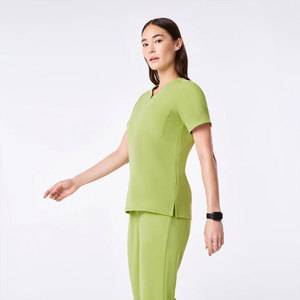 Conjunto de Uniformes Médicos con Cuello en V para Mujer, Manga Corta, Ropa de Trabajo de Enfermería, Venta al por Mayor - Product Image 3