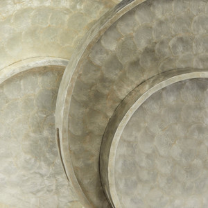 Modern Wood Decorative <b>Tray</b> Set Round Serving <b>Trays</b> <b>Handles</b> Luxury Vanity Organizer American Style Multifunction Coastal Home - Product Image 6
