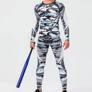 ชุดแรชการ์ดดีไซน์ใหม่สไตล์นักกีฬาสำหรับผู้ชาย เนื้อผ้ายืดหยุ่นเหมาะสำหรับการฝึกซ้อมและเล่นกีฬา - Product Image 2