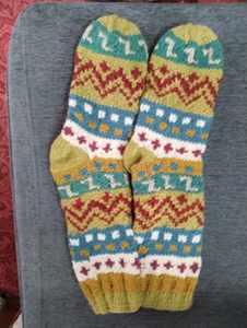 Multi colors yarn hand knitted Woolen <b>Winter</b> <b>Socks</b> - Product Image 3