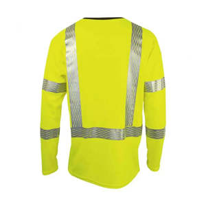 Camiseta de Seguridad de Alta Visibilidad ANSI Clase 1 con Tiras Reflectantes, Cuello Redondo, Mangas Cortas, Ropa de Trabajo Impermeable para Hombre, OEM, Poliéster - Product Image 6