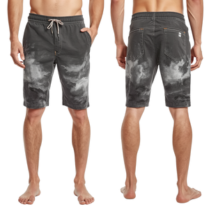 Pantalones Cortos Premium para Hombre con Lavado Ácido, Diseño Vintage con Estampado de Tormenta, Estilo Desgastado y Ajuste Cómodo - Product Image 3