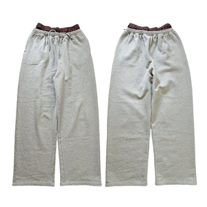 Pantalones Deportivos Bordados con Doble Cintura y Cordón Ajustable, Estilo Vintage, para Hombre y Mujer, Fabricante OEM - Product Image 4