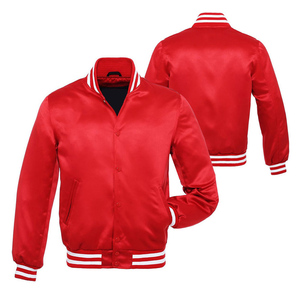 Veste universitaire en satin pour homme, personnalisée, 100 % polyester, col montant, vente en gros – Offre spéciale - Product Image 3