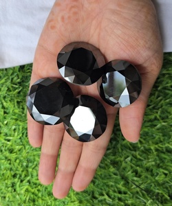 4 piezas de diamantes de moissanita negros de forma redonda con corte AAA para la fabricación de joyería de diamantes - Product Image 1