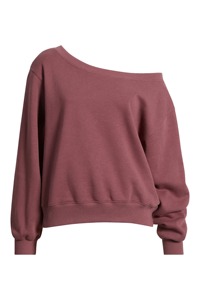 Women's Oversized Solid Color Drop-Shoulder Sweatshirt Full Sleeve O-Neck Knitted Cotton Bamboo Fiber Autumn Wear - Product Image 6
