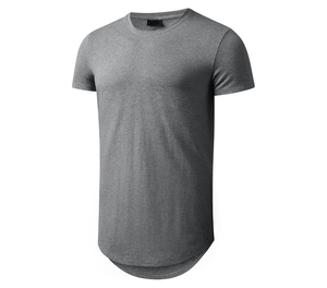 Camiseta de manga larga con dobladillo curvo, personalizada, lisa, con parte inferior redonda, estampada, 100% algodón, para hombre. - Product Image 5