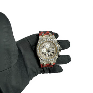 Montre de luxe pour homme en moissanite 48,25 CT, mouvement rond, boîtier en acier inoxydable 316L, fermoir déployant, affichage numérique, étanche - Product Image 1