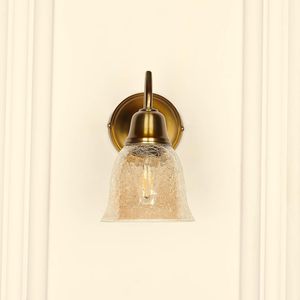 <b>Antique</b> Brass Wall <b>Lamp</b> with Crackled Golden Cup Glass Wall Light for Living Room Bedroom Home Decor - Product Image 5