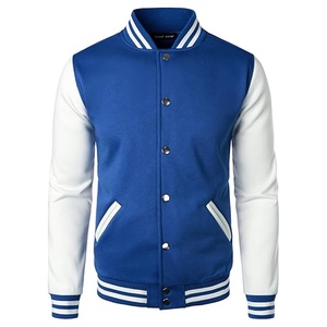 Blouson universitaire unisexe noir uni en polaire respirant à col montant pour homme et femme, idéal pour l'hiver – Vente en gros - Product Image 4