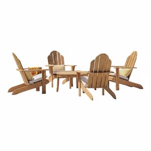 Silla Adirondack de Madera de Teca Sólida de Lujo, Muebles de Jardín para Exteriores, Resistentes a la Intemperie, Acabado Natural, Silla de Descanso para Patio, Venta al Por Mayor - Product Image 4
