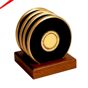 Sous-verres en bois de style exclusif, forme ronde, pour la maison et l'hôtel, pour servir des tasses à thé et à café sur la table - Product Image 5
