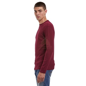 Artículo de gran oferta, nuevo diseño, Camiseta lisa de manga larga, camisetas de Color personalizadas con logotipo impreso personalizado para hombres, camisetas de algodón 100% - Product Image 3