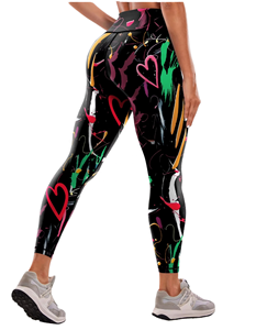 High Waisted Full Length Yoga <b>Leggings</b> Women Activewear Solid Spandex/Nylon Four-Way Stretch Elastic Waist Breathable Front - Product Image 1