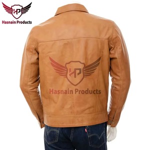 Chaqueta de Cuero Genuino para Hombre, Corte Ajustado, Estilo Casual, Cuello Camisero, Diseño Clásico, Abrigo de Invierno Cálido, Prenda Exterior Nueva - Product Image 5