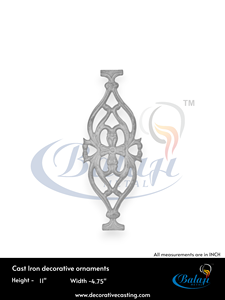 Balaustres de Hierro Forjado Ornamentales de Alta Resistencia para Balcón y Escalera, 11'' de Altura x 4.75'' de Ancho, Acero Metálico, Fácil Instalación - Product Image 3