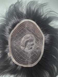 Welded Mono Full Lace Natural Wave Raw <b>Hair</b> Prosthesis Indian Remy <b>Hair</b> Toupee Taz <b>Hair</b> BD Bangladesh - Product Image 5