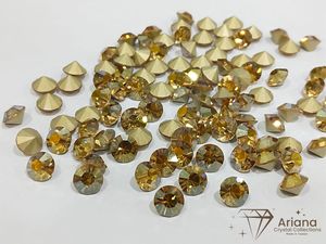 Piedras de Cristal Chaton con Reverso Puntiagudo ARIANA, Color Jonquil Shimmer Light, Topaz Colorado Shimmer, Sun Shimmer, Smoked Topaz Shimmer - Product Image 3