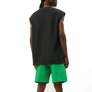 Custom <b>Black</b> GYM <b>Tank</b> <b>Tops</b> Casual <b>Black</b> Sleeveless <b>Tank</b> <b>Top</b> O-Neck <b>Knitted</b> Breathable Solid Color Casual Fitness Wear - Product Image 2