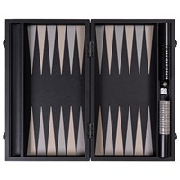 Jeu de backgammon pliable en cuir PU de luxe, durable, personnalisé, classique, pour adultes, cadeau familial