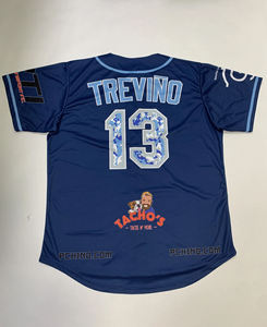 Maillot de baseball personnalisé pour hommes en gros, grande taille, respirant, séchage rapide, évacuation de l'humidité, logo et numéro imprimés par transfert thermique - Product Image 5