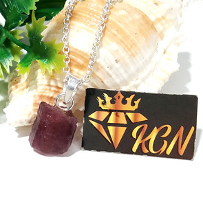 Natural Raw Amethyst <b>Pendant</b> 925 Sterling Silver Handmade Rough Gemstone Third Party Certified Bezel Set KGN SILVER Necklace - Product Image 4