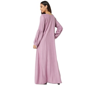 Sophisticated and Long Puffed Sleeve Stylish Viscose Floor-Length <b>Kaftan</b> with Sun Protection for Women - Product Image 6